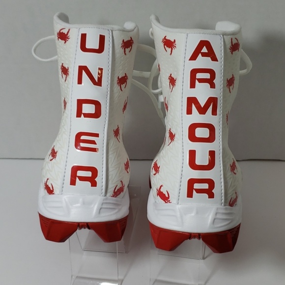 Under Armour Kids Crab Cleats SZ 3 and 4.5 red - Picture 2 of 6